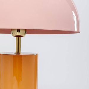 Kare Josy tafellamp, roze/oranje, staal, hoogte 51 cm