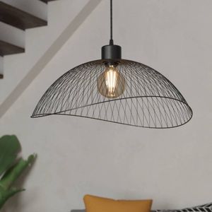 EGLO Pompeya hanglamp, lengte 57 cm, zwart, staal