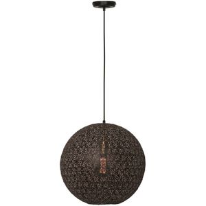 Freelight Oronero hanglamp, Ø 30 cm, zwart/goud, metaal