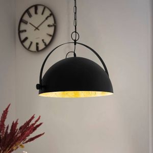 EGLO Hanglamp Covaleda van staal, zwart/goud