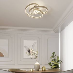 Lucande - LED plafondlamp- met dimmer - ijzer, aluminium, siliconen - H: 16 cm - aluminium, wit