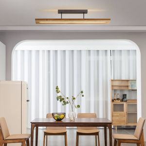 Lindby Nesaja houten LED plafondlamp