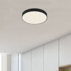 Briloner LED Star plafondlamp, Ø 21,2 cm, zwart