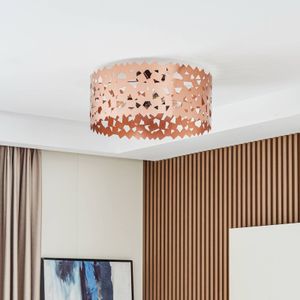 Lucande Aeloria plafondlamp, koper, ijzer