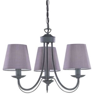 Trio Lighting Kroonluchter Cortez, drie lampen, grijs