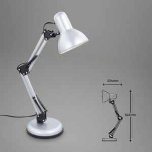 Briloner Bureaulamp Pixa, justeerbaar, E14, wit