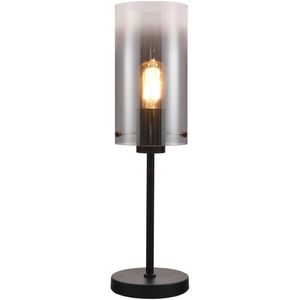 Freelight Ventotto tafellamp, zwart/rook, hoogte 57 cm, metaal/glas
