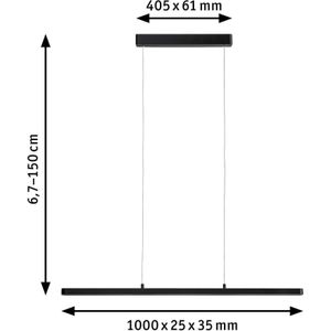 Paulmann Lento LED hanglamp ZigBee CCT dim zwart