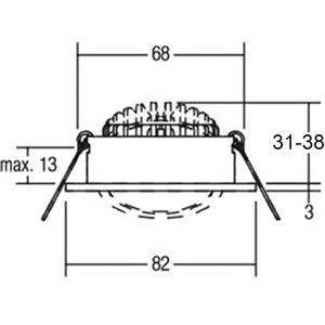 Deko-Light LED plafond inbouwspot Dione 4.000 K zwart