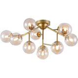 Maytoni Plafondlamp Dallas met 12 glasbollen, goud