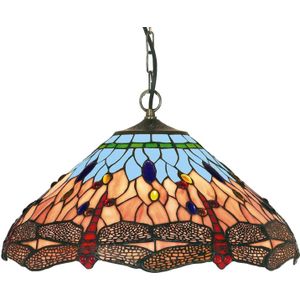 Searchlight Klassieke Tiffany-stijl hanglamp DRAGONFLY