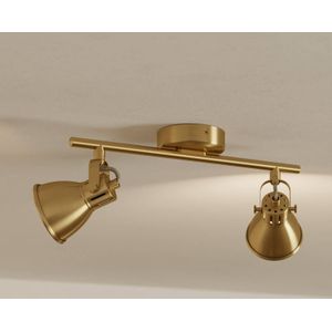 EGLO Seras plafondspot, geborsteld messing-goud, 2-lamps