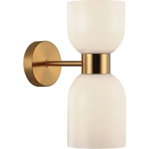 Viokef Memory wandlamp, glas, brons/wit, 2-lamps