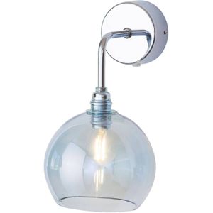 EBB & FLOW Rowan wandlamp zilver kap topaasblauw