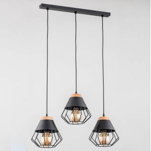 Envostar Fawn hanglamp, 3-lamps, zwart