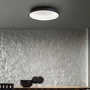 Stilnovo Reflexio LED plafondlamp, Ø65cm zwart