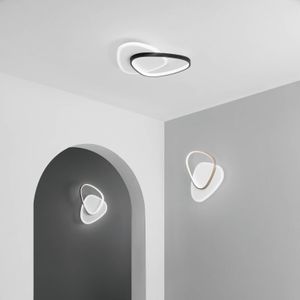 Eco-Light LED wandlamp Ovest, zwart, lengte 45 cm, aluminium, CCT