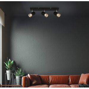 Briloner Plafondspot Plek GU10 zwart/zilver 3-lamps