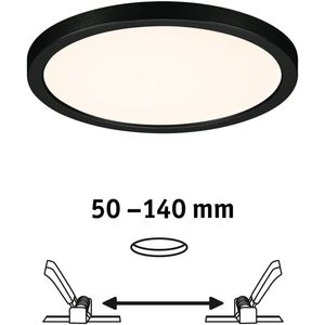 Paulmann Areo LED paneel rond zwart 3000K Ø17,5cm