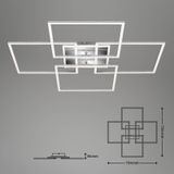 Briloner Frame S LED plafondlamp, 72,4x72,4 cm, aluminium