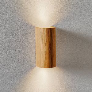 Domus Wandlamp tube eiken 17,5 cm