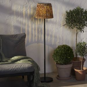 STAR TRADING LED vloerlamp Cesta 127cm bruin/zwart kunststof/metaal