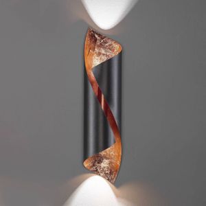 Knikerboker Hué wandlamp 54 cm antraciet/koper