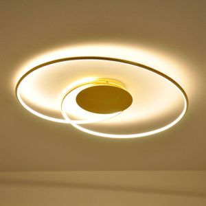 Lindby LED plafondlamp Joline, goudkleurig, 74 cm, metaal