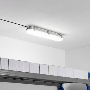 Arcchio Rao vochtbestendige LED lamp, lengte 61,8 cm, set van 2, wit / opaal, Badkamer, Kunststof, Modern, plafondlamp