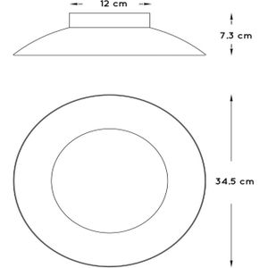 Lucide Plafondlamp Foskal messing, Ø 34,5 cm