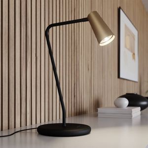 Lucande - bureaulamp - 1licht - metaal - H: 42 cm - GU10 - messing, goud, zwart