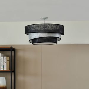 Lindby Ayvira plafondlamp, zwart, zilver