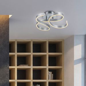 Trio Lighting LED plafondlamp Francis, aluminium geborsteld
