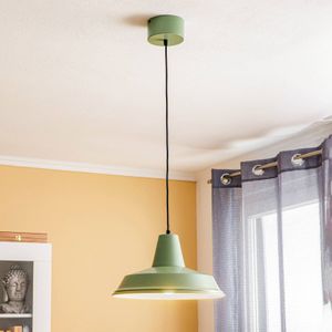 Luminex Hanglamp Class van metaal, groen/wit