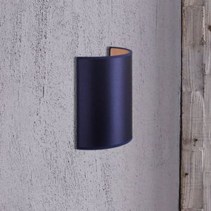 Euluna Wandlamp satijn van atlas, donkerblauw/goud