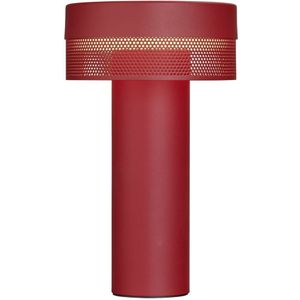 HELL LED tafellamp Mesh accu, hoogte 24 cm indisch rood