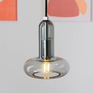 Eco-Light Hanglamp Perseus, rookgrijs, Ø 15 cm, glas, dimbaar