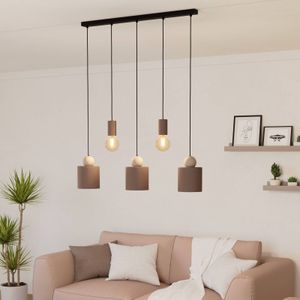 EGLO Gazzola hanglamp, 5-lamps, mokka