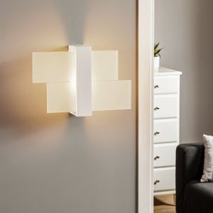 SOLLUX LIGHTING Wandlamp Shifted 1, glas, wit