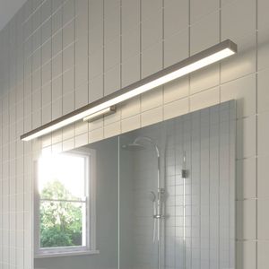 Lindby - Alenia - LED Badkamerspiegel Lamp - 120 cm - Chroom - Moderne Verlichting