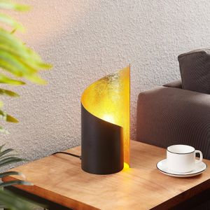 Lindby - Tafellamp - 1licht - aluminium - H: 30 cm - E27 - zwart, goud