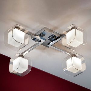 Schuller Valencia Cube - LED plafondlamp met 4 dubbele lampenkappen