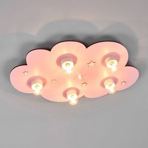 Waldi-Leuchten GmbH Plafondlamp wolk roze 5-lamps
