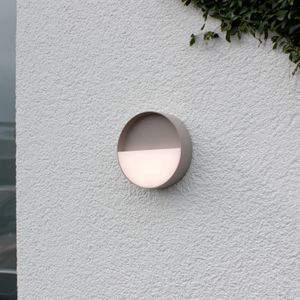 Eco-Light Meg LED buitenwandlamp, zandkleurig, Ø 15 cm