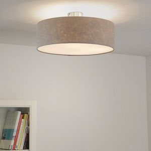 Quitani plafondlamp Gala, Ø 50 cm, grijze vilten kap
