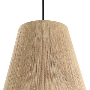 EGLO Hanglamp Alderney, een kap van natuurgaren