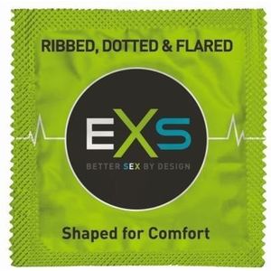 EXS Ribbed, Dotted & Flared Condooms - Ribbels En Nopjes 48 stuks
