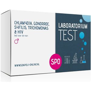 SOApoli Combitest Syfilis, HIV, Chlamydia, Gonorroe En Trichomonas Test - Professionele Laboratorium Test Test voor urine (mannen)