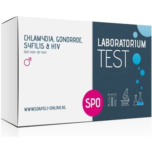 SOApoli Combitest Syfilis, HIV, Chlamydia En Gonorroe Test - Professionele Laboratorium Test Test voor urine (mannen)