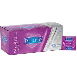 Pasante Intensity (Ribs & Dots) Condooms 144 stuks (grootverpakking)